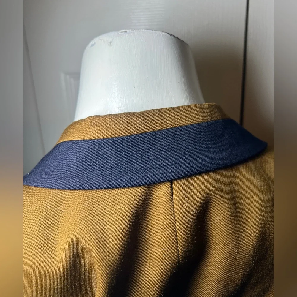 Dior Golden Brown and Blue Double-Breasted Blazer